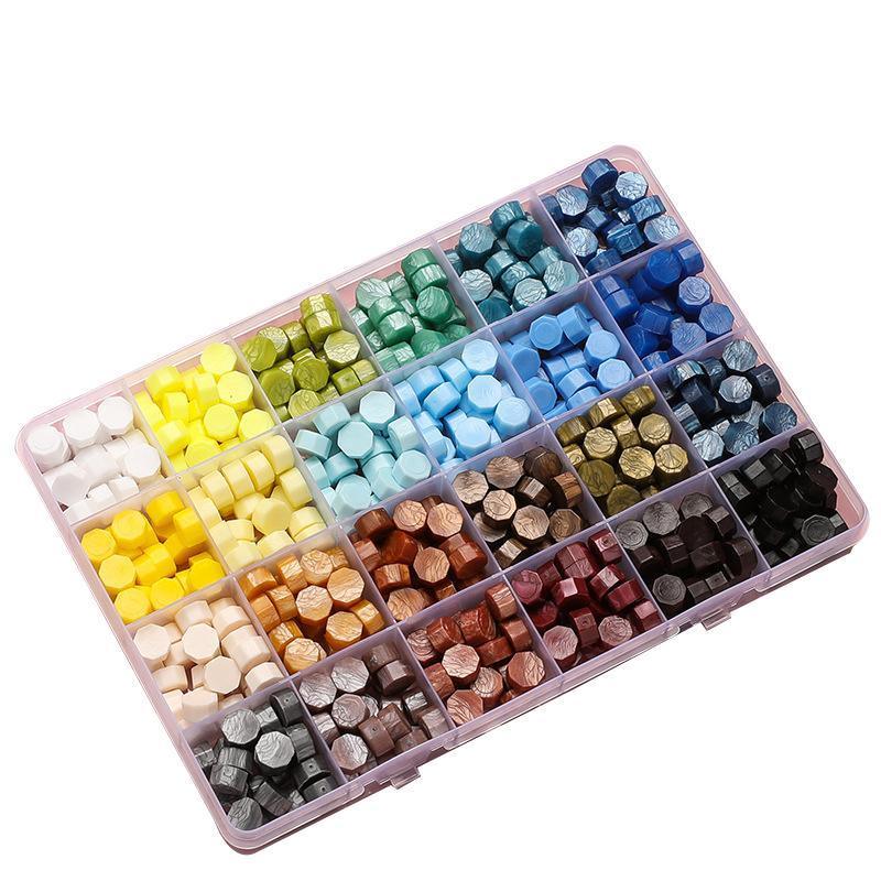 600 X Colour Sealing Wax Mix Metallic Stick Beads Stamp Seal Candle Envelope VIC - Macaron Color 7