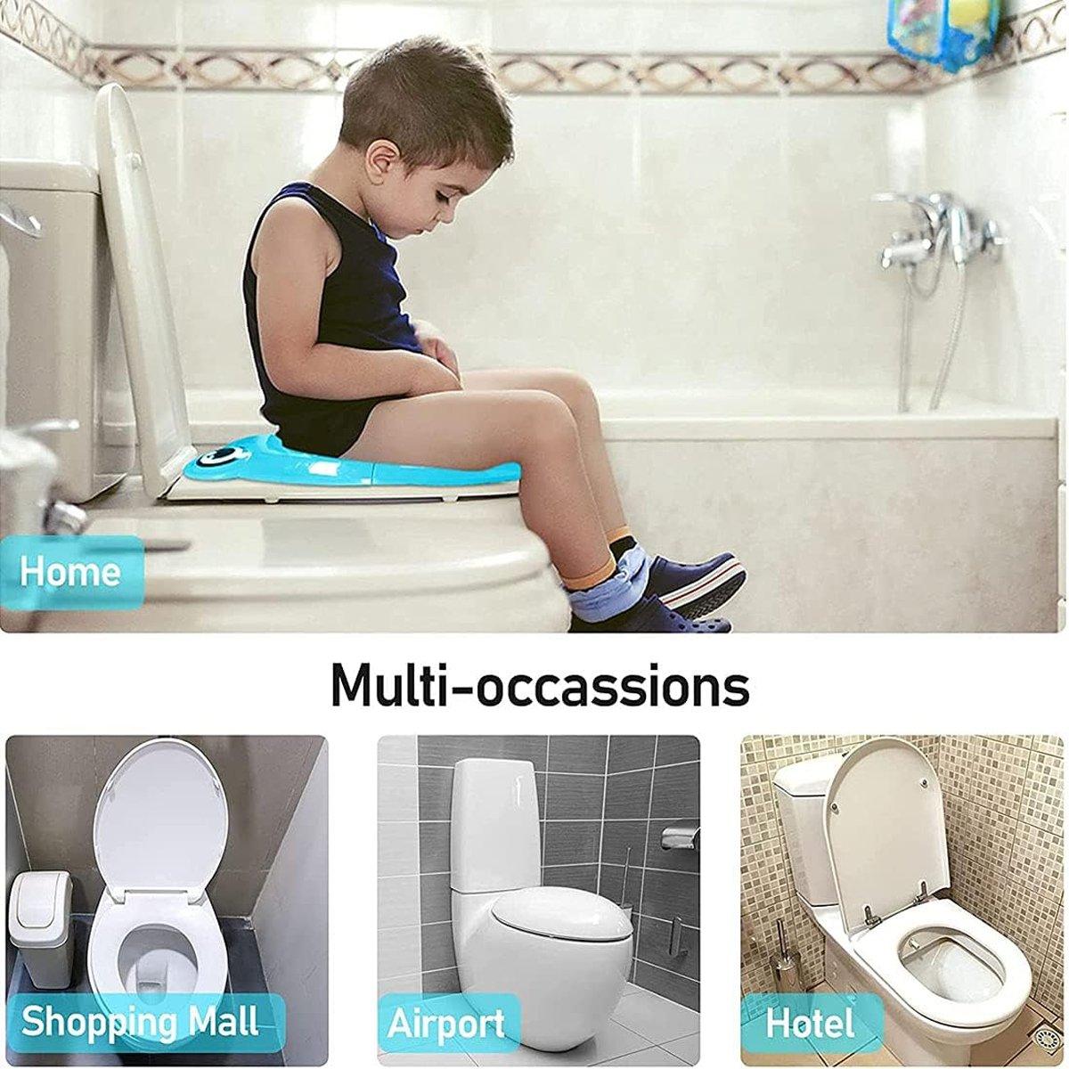 Blue Kids Toilet Seat Washer Portable Baby Training Seat for Easy Potty Training 4