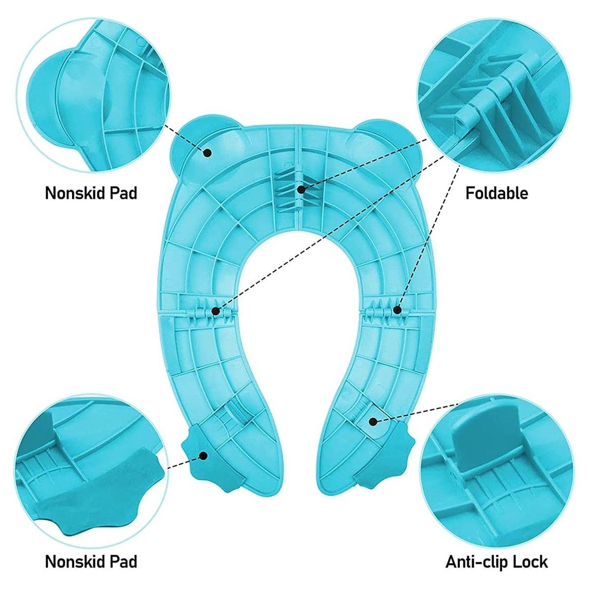 Blue Kids Toilet Seat Washer Portable Baby Training Seat for Easy Potty Training 5
