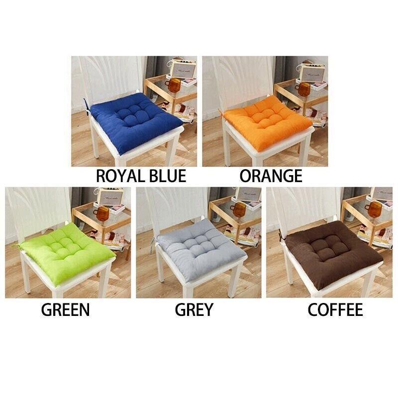Soft Chair Cushion Pad for Indoor Outdoor Seating Square Seat Cover 35x35cm - Blue 5