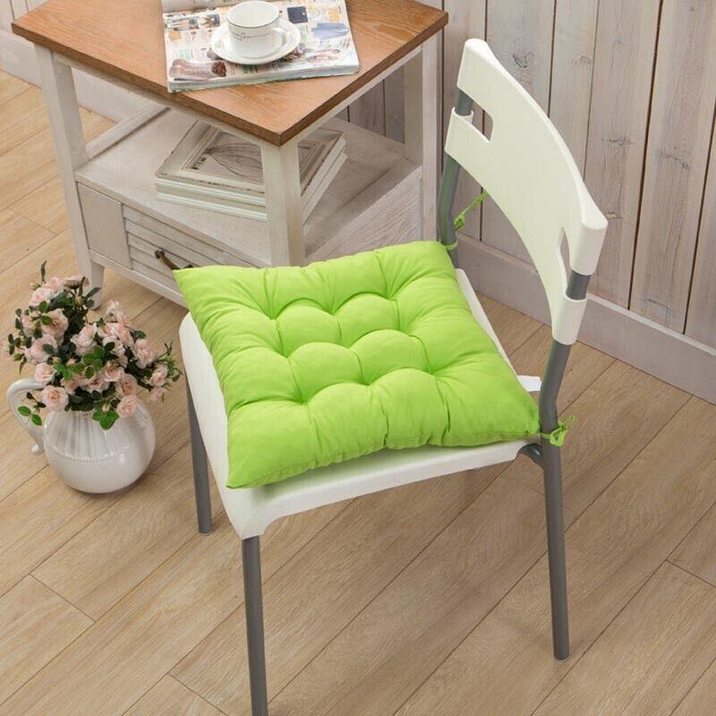 Soft Chair Cushion Pad for Indoor Outdoor Seating Square Seat Cover 35x35cm - Green 4