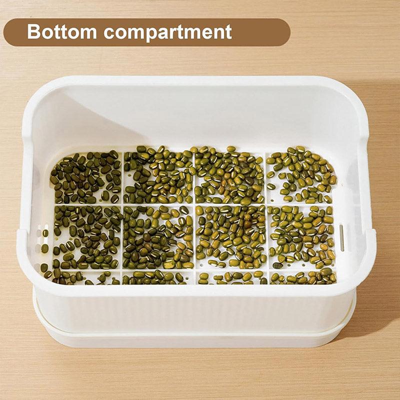 Seedling Tray Sprout Tray Soilless Hydroponic Planting Pot for Indoor Gardening - Green 5