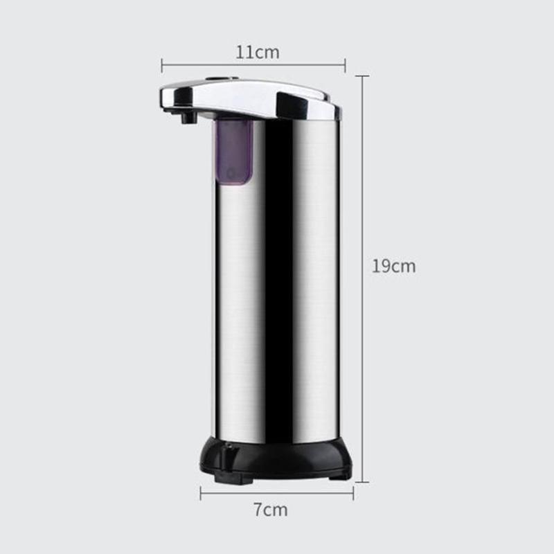 Automatic Soap Liquid Dispenser Handsfree Touchless IR Sensor Hand Wash Steel 3