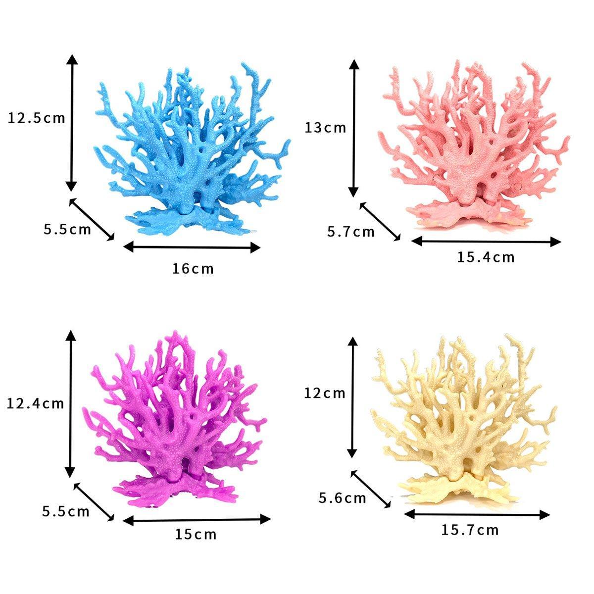 Soft Coral Realistic Water Plants Aquarium Decoration Fish Tank Seawater Set - Blue 3