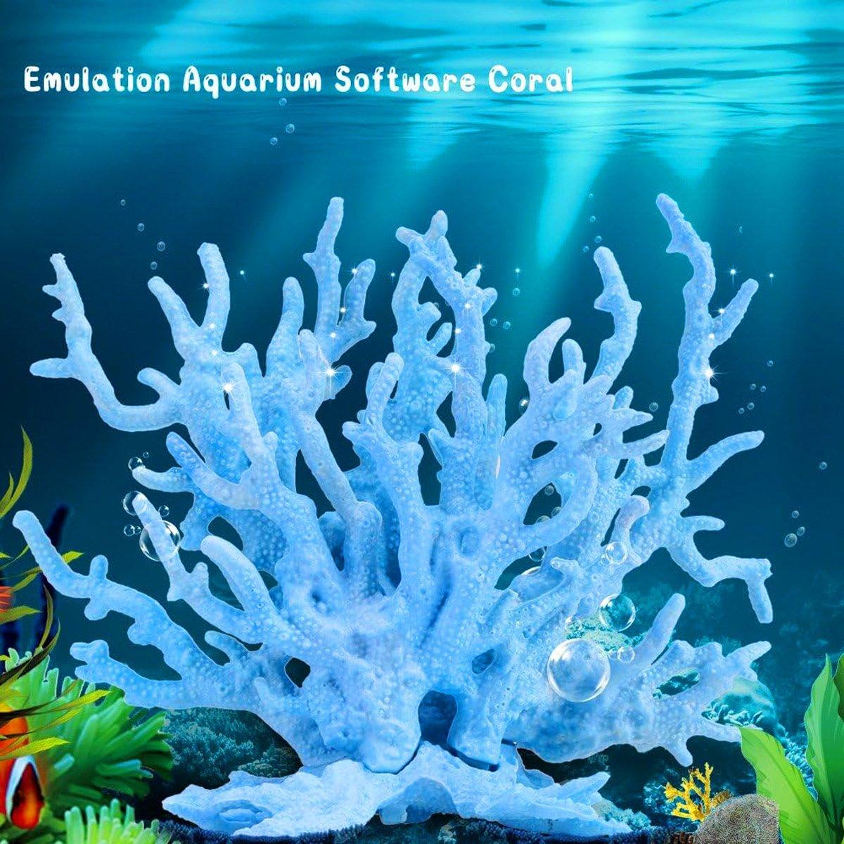 Soft Coral Realistic Water Plants Aquarium Decoration Fish Tank Seawater Set - Blue 4