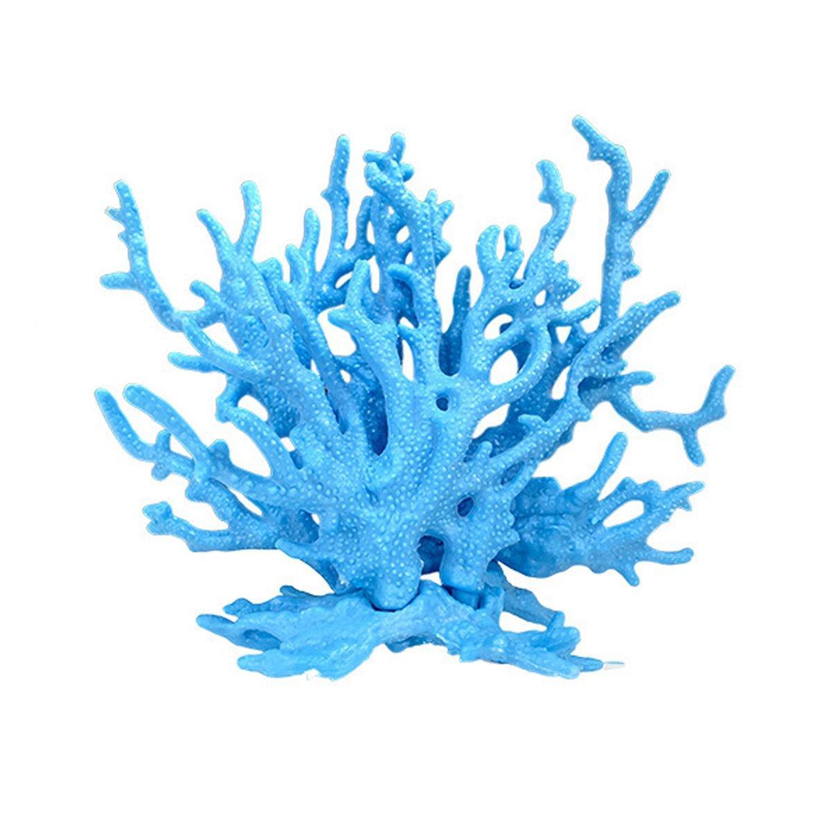 Soft Coral Realistic Water Plants Aquarium Decoration Fish Tank Seawater Set - Blue 6