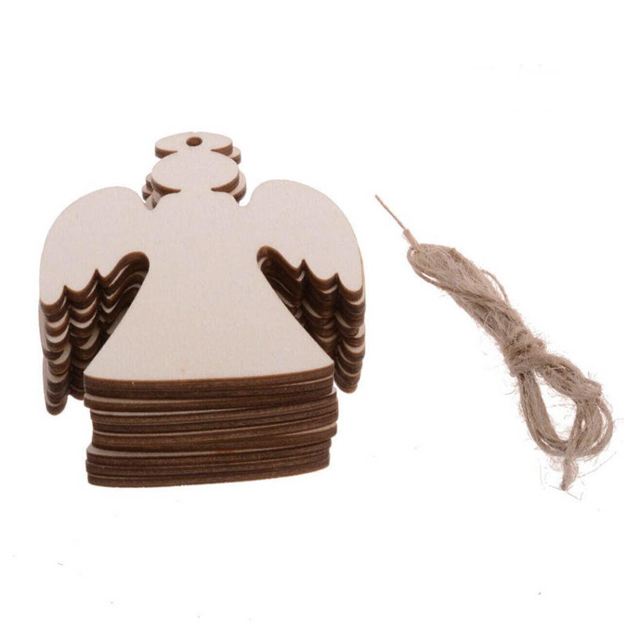 Wooden Christmas Hanging Ornament for Tree DIY Craft Decoration 10pcs - Christmas Stocking 9