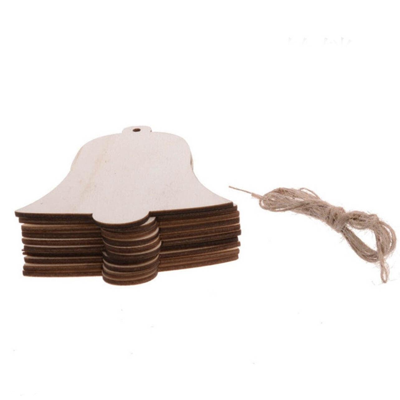 Wooden Christmas Hanging Ornament for Tree DIY Craft Decoration 10pcs - Christmas Tree 10