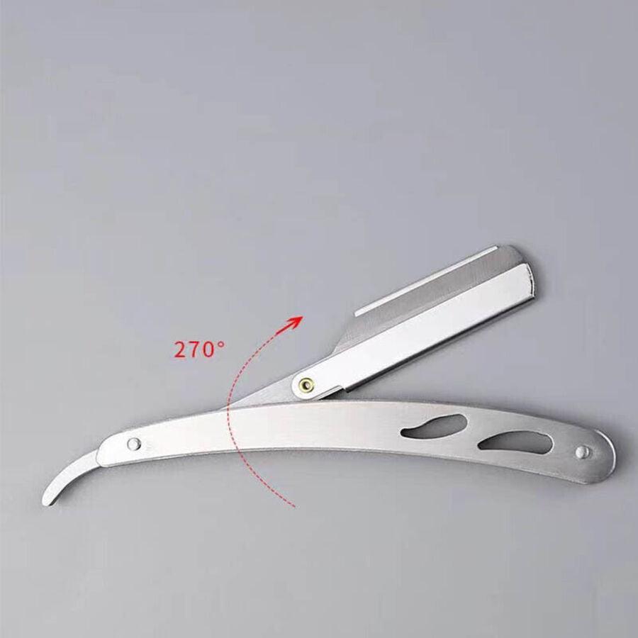 Sharp Barber Salon Straight Cut Throat Shaving Razor Shavette Rasoirs with 10 Blades 3