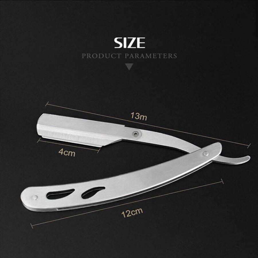 Sharp Barber Salon Straight Cut Throat Shaving Razor Shavette Rasoirs with 10 Blades 4