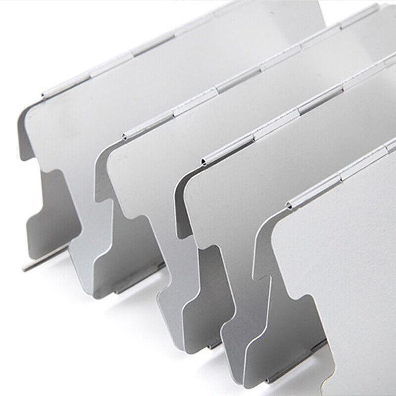 10 Plates Foldable Aluminum Camping Cooker Wind Shield for BBQ Stove 3