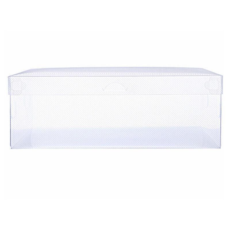 20x Clear Shoe Storage Box Foldable Stackable Plastic Shoe Boxes