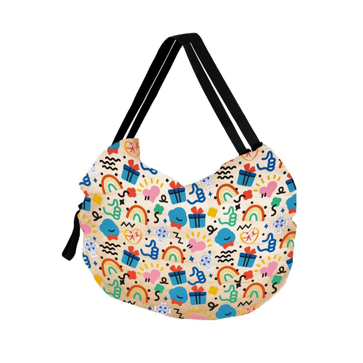 Large Foldable Eco-Friendly Shopping Bag Reusable Thickened Portable Travel Tote - 4 12