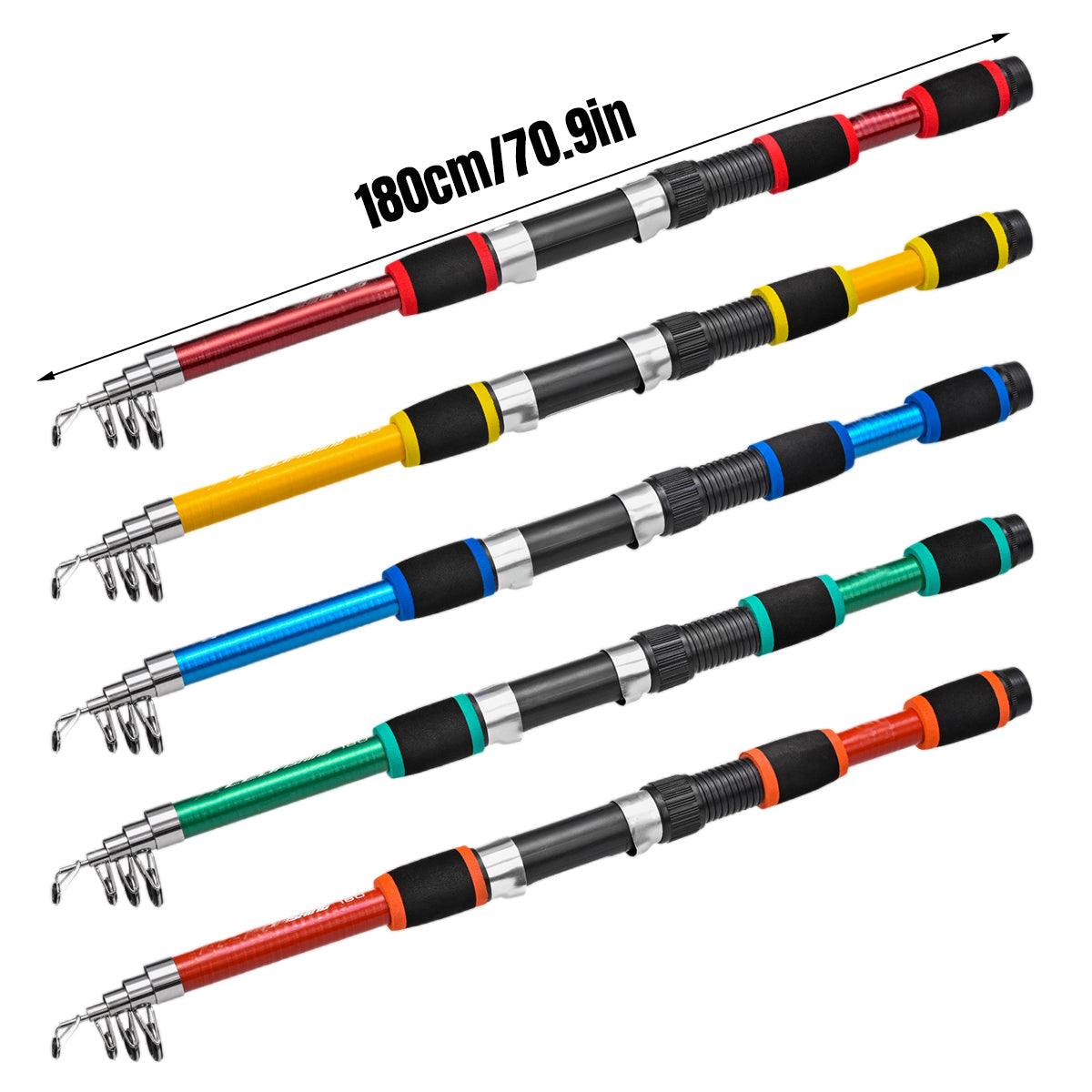 Telescopic Fishing Rod Lightweight Portable Sea Casting Rod Durable Glass Steel - Yellow 3