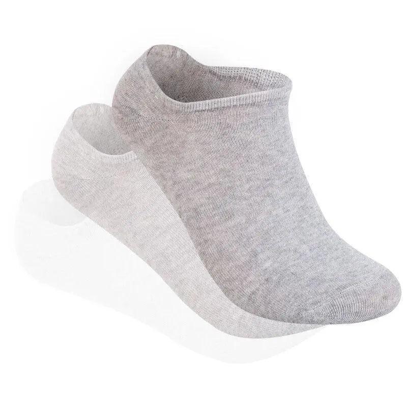 Nanjiren 5 Pairs Socks Mens Men Low Cut Socks Ankle Soft Cotton Trainer Sport - Light Grey 5 Pairs 4