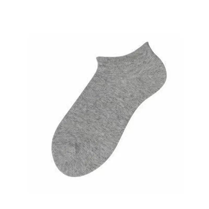 Nanjiren 5 Pairs Socks Mens Men Low Cut Socks Ankle Soft Cotton Trainer Sport - Light Grey 5 Pairs 7