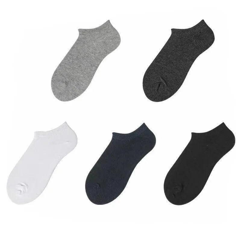 Nanjiren 5 Pairs Socks Mens Men Low Cut Socks Ankle Soft Cotton Trainer Sport - Light Grey 5 Pairs 9