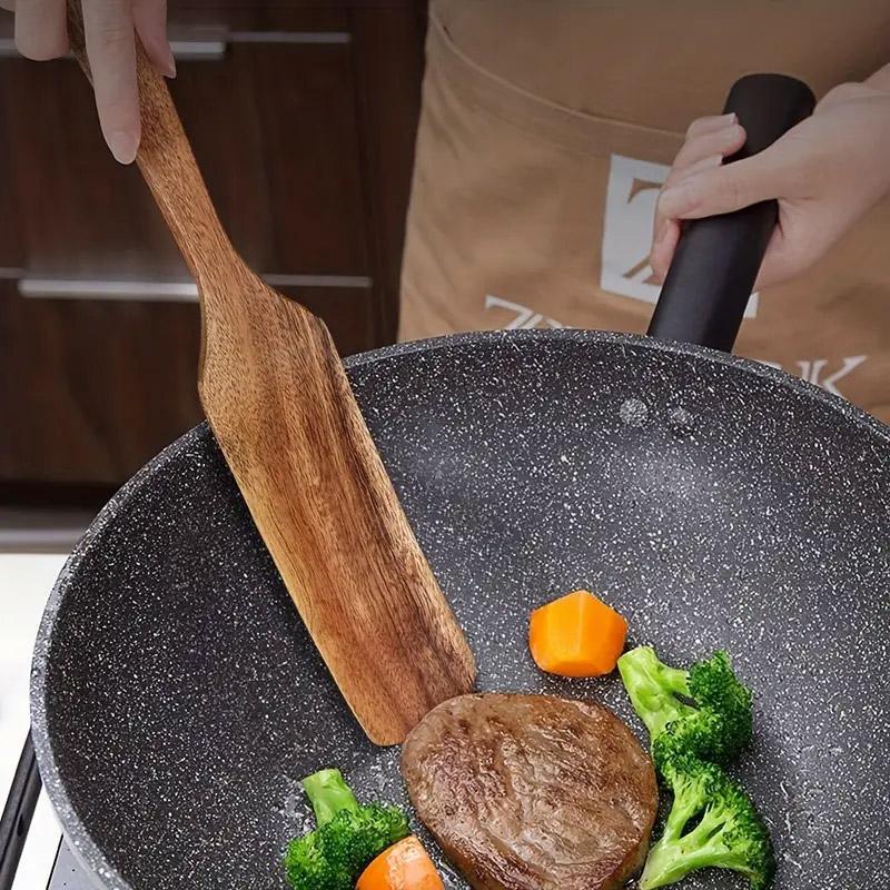 5pcs Wooden Spatula Set Kitchen Cooking Utensils Wooden Spatula for Cooking 4