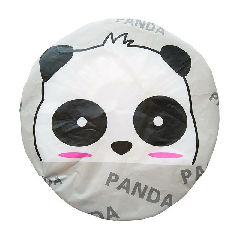 Reusable Women Girls Hair Wrap Waterproof Shower Bath Shower Cap Hat - Giraffe 10