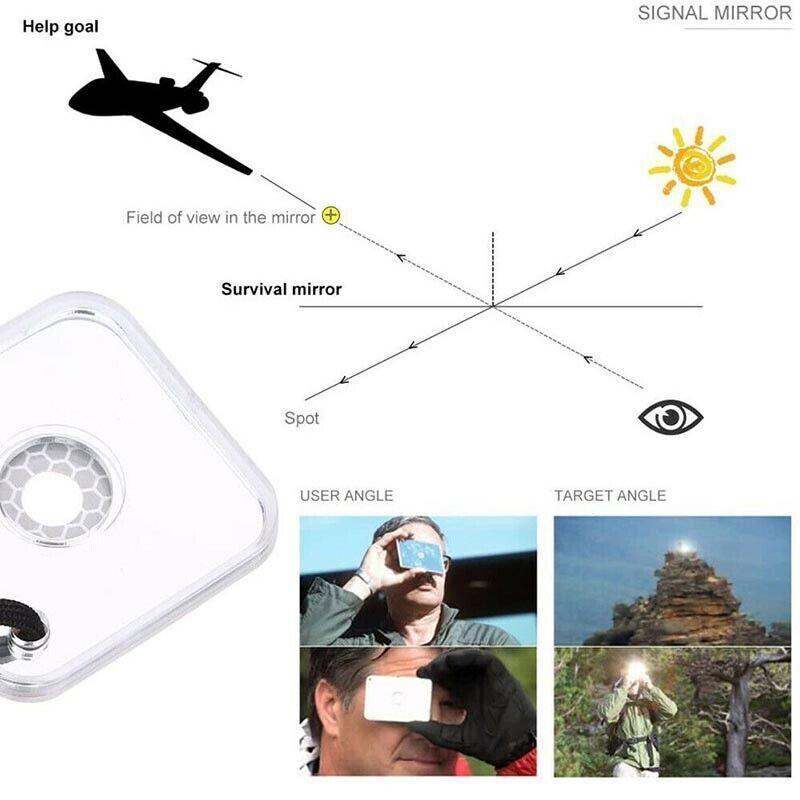 Acrylic Emergency Signal Mirror For Outdoor Survival Rescue And Camping Use 5
