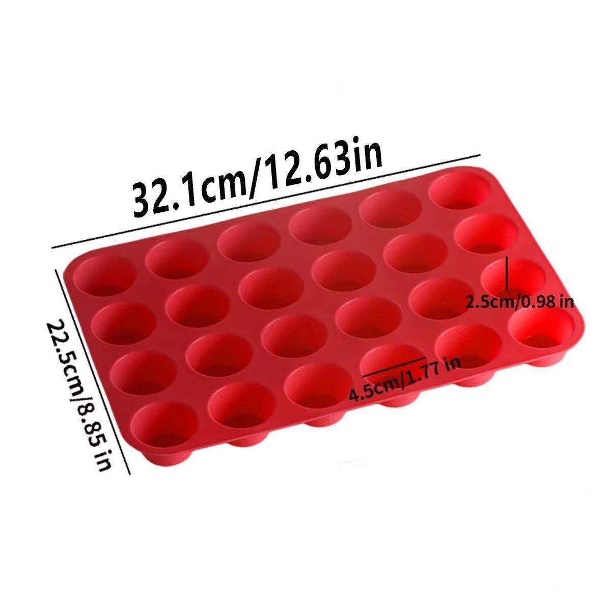 2pcs 24 Hole Round Silicone Cake Baking Pan DIY Baking Mold for Easy Cake Making 3