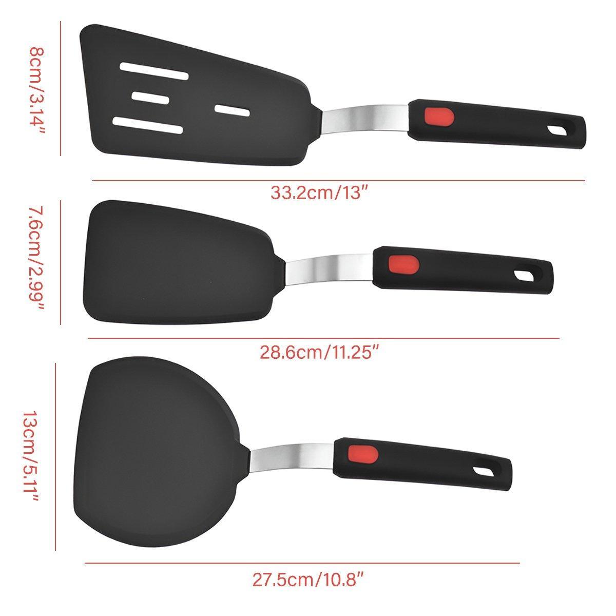 3PCS Silicone Spatula Kitchenware Silicone Cooking Spatula Kitchen Tool Set 3