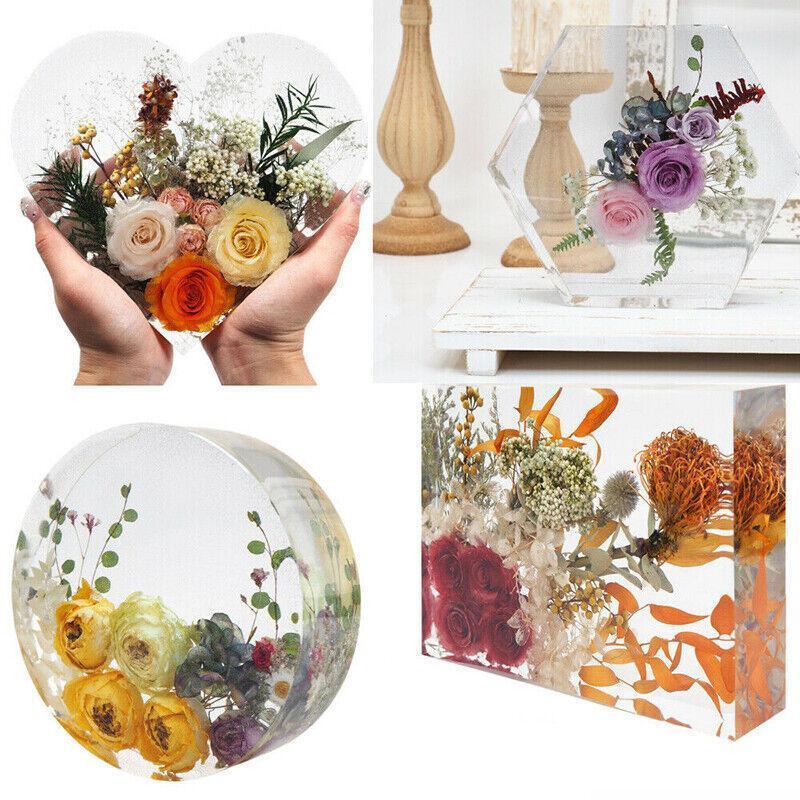 New Large Crystal Epoxy Resin Mold Geometry Cube Specimen Love Heart Round Mould - Rectangle 3