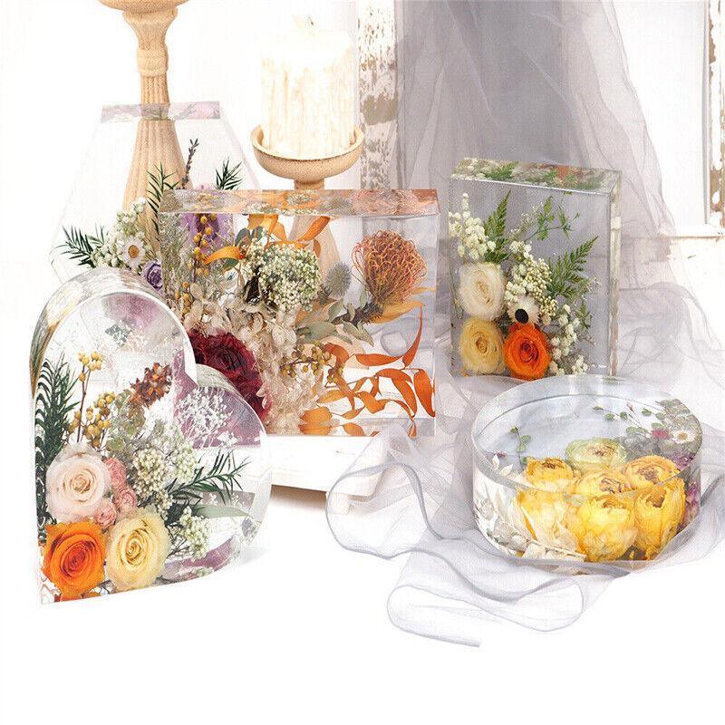 New Large Crystal Epoxy Resin Mold Geometry Cube Specimen Love Heart Round Mould - Round 4