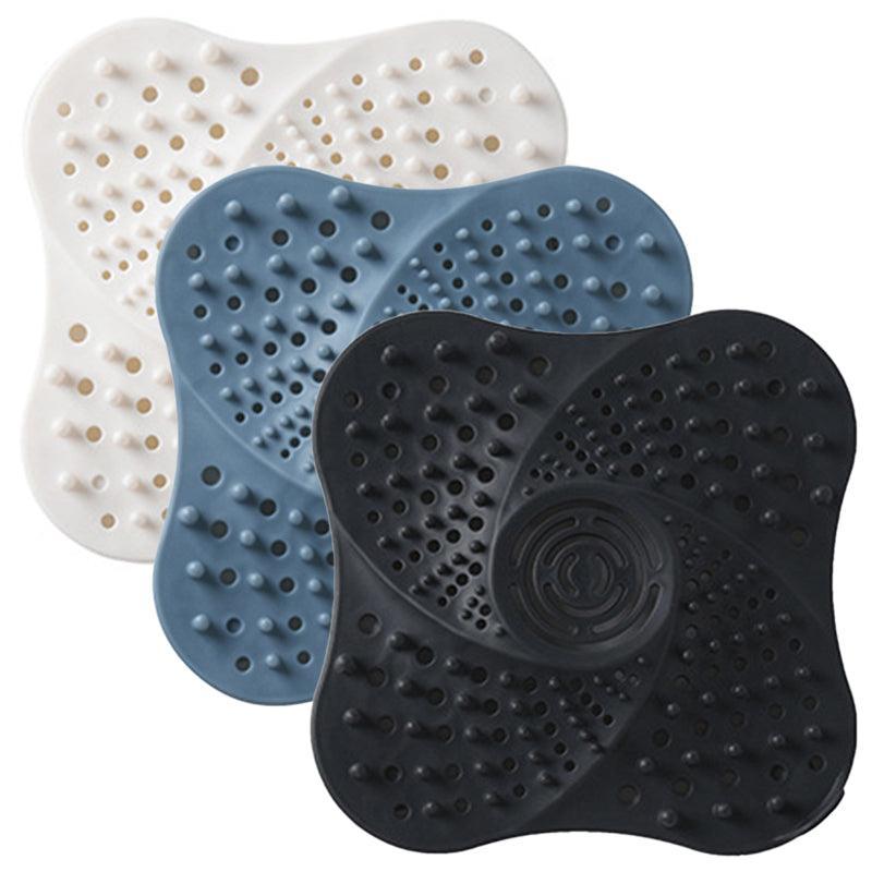 Sink Trap Filter Hair Catcher Shower Bath Cover Basin Stopper Drain Strainer - Black