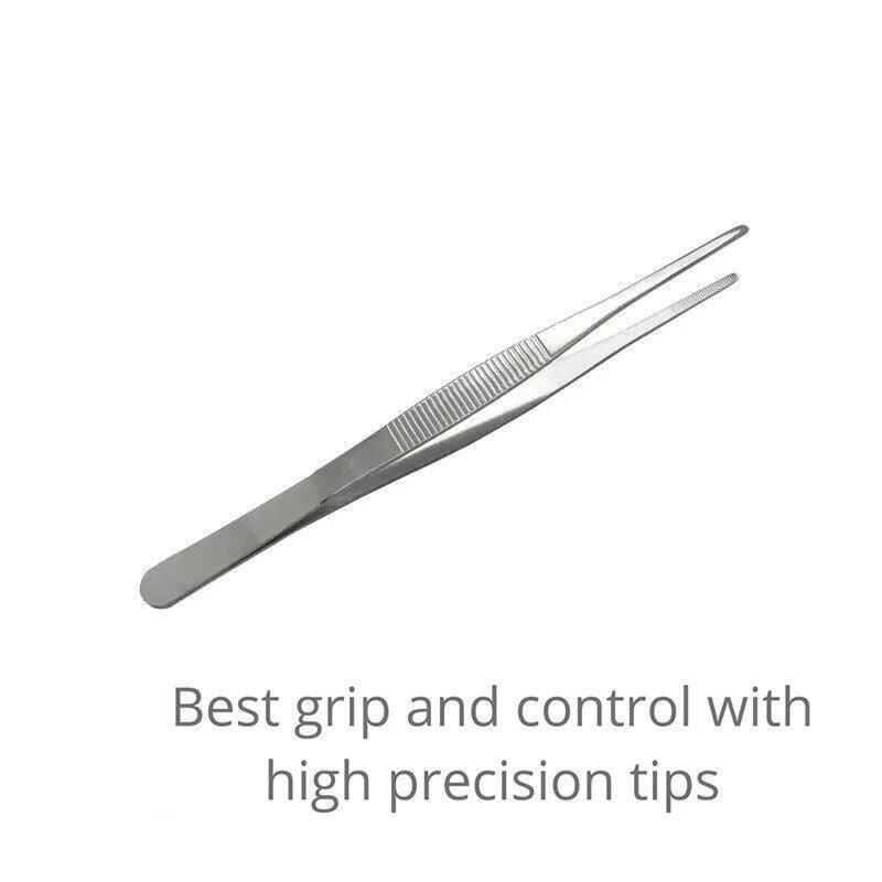 Kitchen Tweezers Silver Garden Tweezer For Professional Use Craft Home Long Au - CR 30cm 3