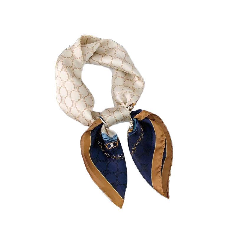 Square Silk Feel Satin Scarf Small Vintage Head Neck Hair Tie Band Women Elegant - 15 13
