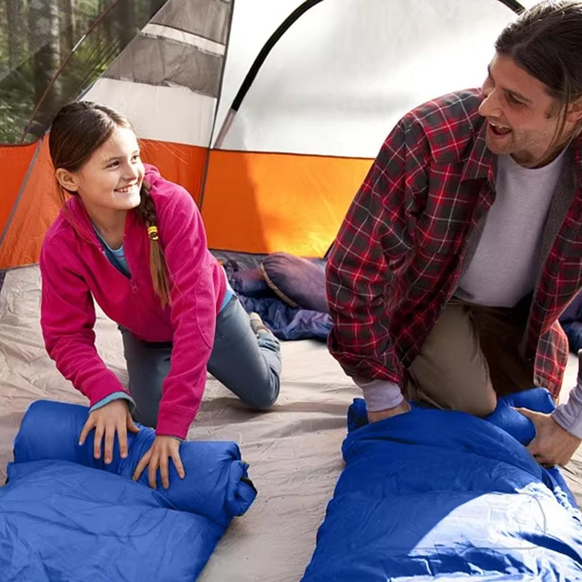 Single Sleeping Bag Outdoor Camping Hiking Thermal Warm Tent Travel Gear - Red 5