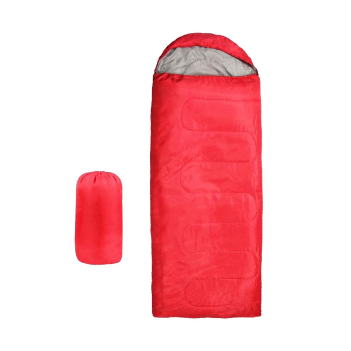 Single Sleeping Bag Outdoor Camping Hiking Thermal Warm Tent Travel Gear - Red 9