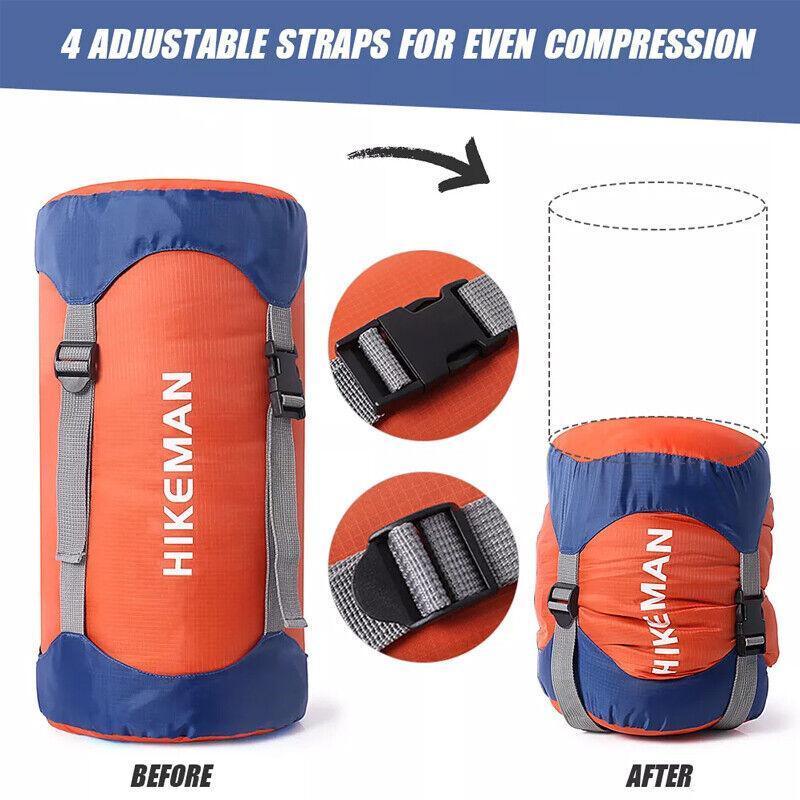 M Size Waterproof Compression Stuff Sack Outdoor Camping Storage Bag Sleeping Bag Cover - Blue 5