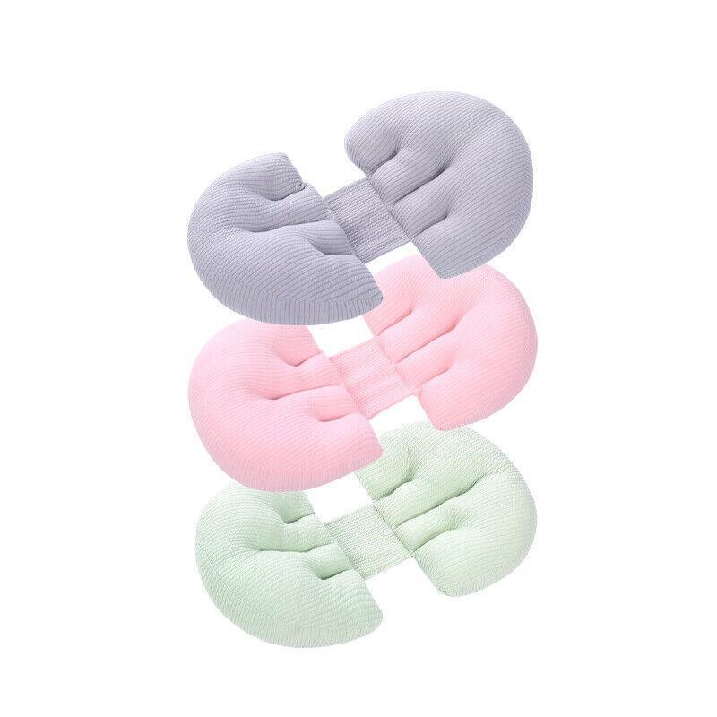 Adjustable Maternity Nursing Pillow Support Cushion for Pregnancy Sleep - Pink
