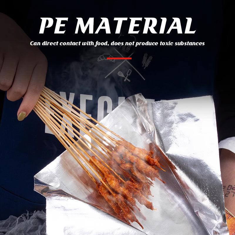 Aluminum Foil Lined Chips Bbq Chicken Paper Bags Disposable Greaseproof Takeaway - 16*4*31-500PCS 5