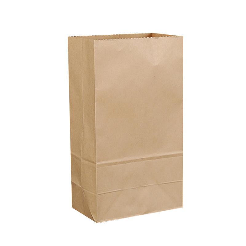 500PCS Kraft Food Paper Bags Brown Flat Bottom Lunch Bags Party Favour Bag - 500PCS-15*9*27CM 8