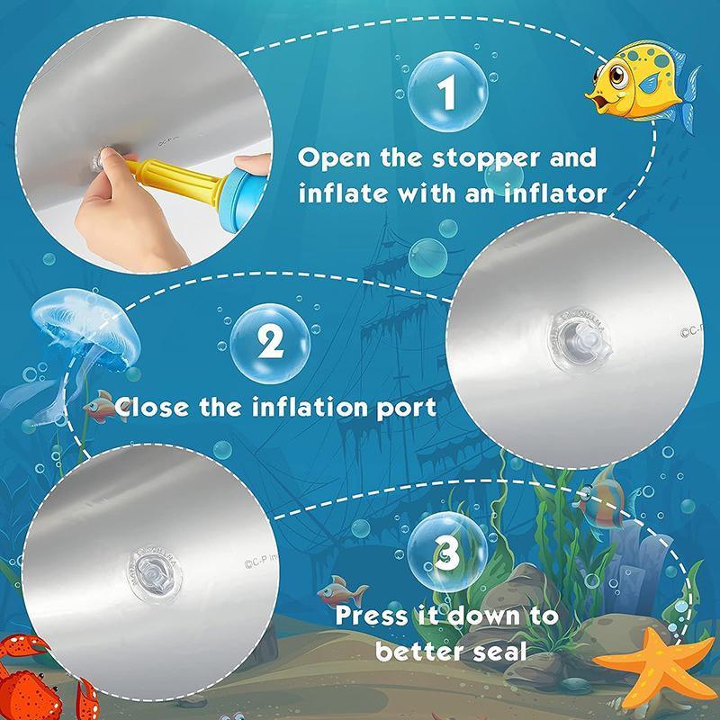 Inflatable Shark Pool Rider Float Toy for Swimming and Water Fun 4