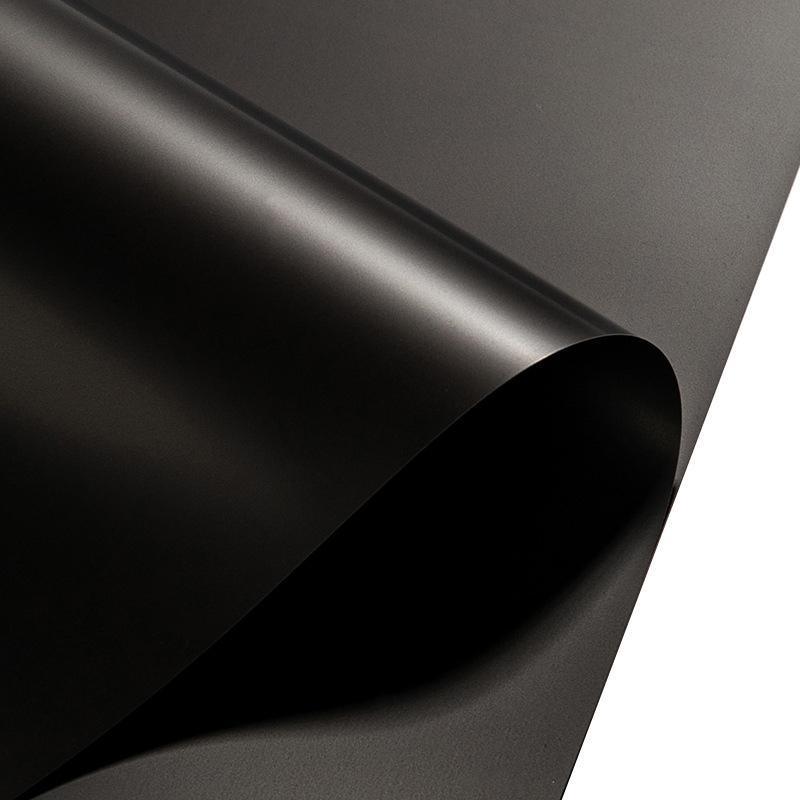 20PCS Plastic Waterproof Flower Gift Wrapping Paper Florist Bouquet Packaging - Black+Black 6