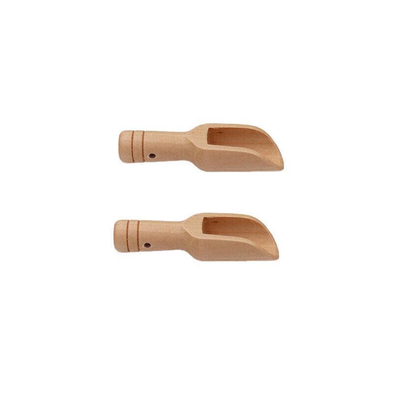 1/2/4/10 Pcs Mini Wooden Scoop Kitchen Spoon for Salt Sugar & Coffee - 10PCS 7