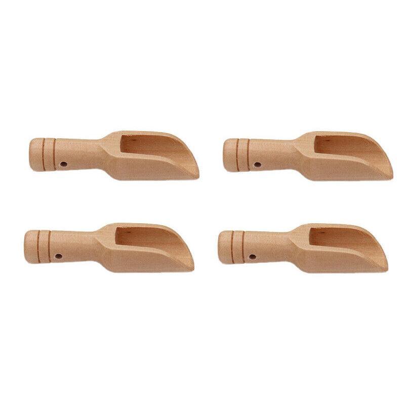 1/2/4/10 Pcs Mini Wooden Scoop Kitchen Spoon for Salt Sugar & Coffee - 10PCS 8