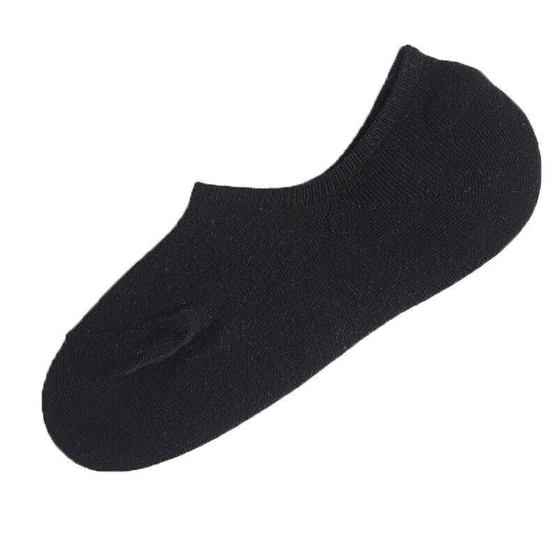 5 Pairs No Show Liner Socks Non Slip Cotton Low Cut Invisible Unisex Footies - Dark Grey 6