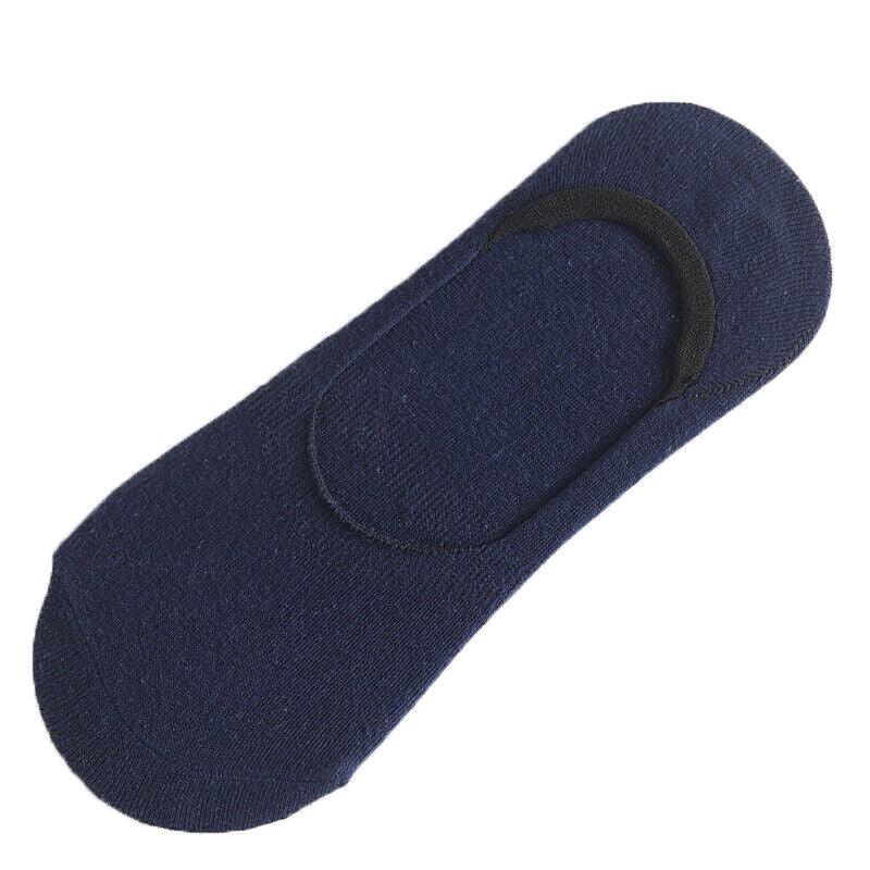 5 Pairs No Show Liner Socks Non Slip Cotton Low Cut Invisible Unisex Footies - Dark Grey 10