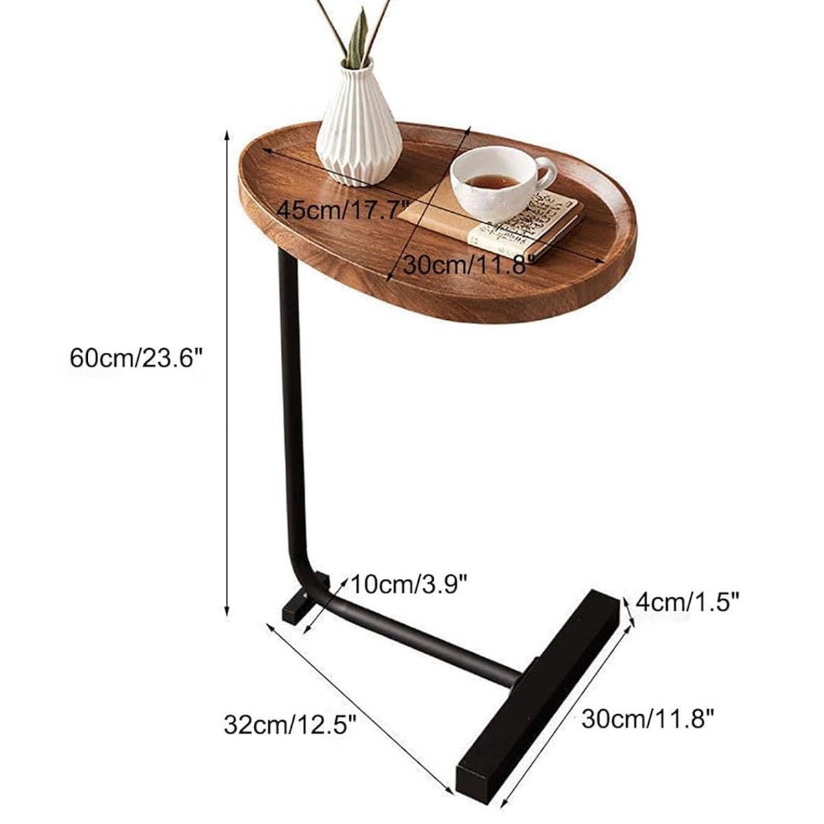 Fashion Snack Side Table C Shaped End Table for Sofa Couch Bed Small Living Room 3