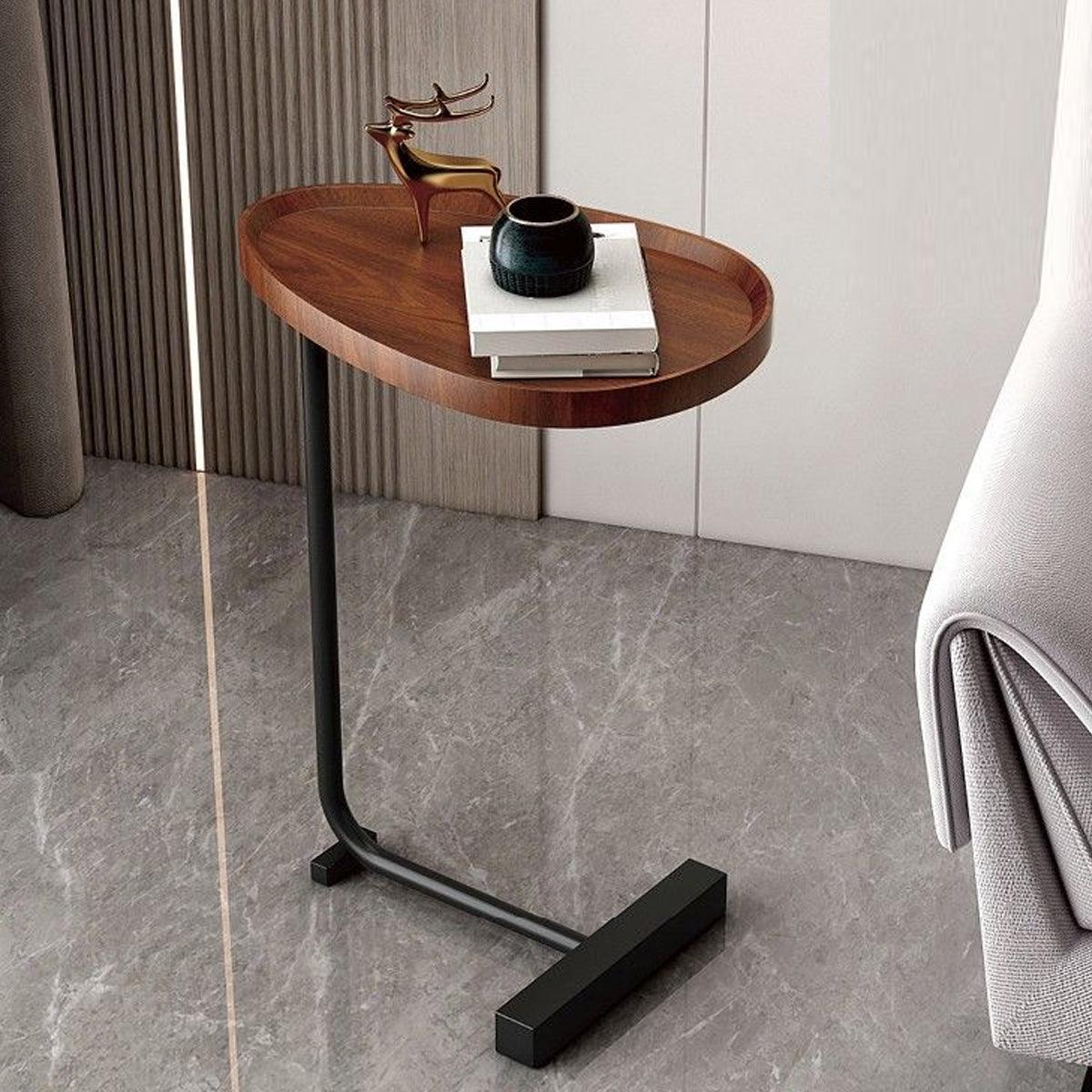 Fashion Snack Side Table C Shaped End Table for Sofa Couch Bed Small Living Room 4