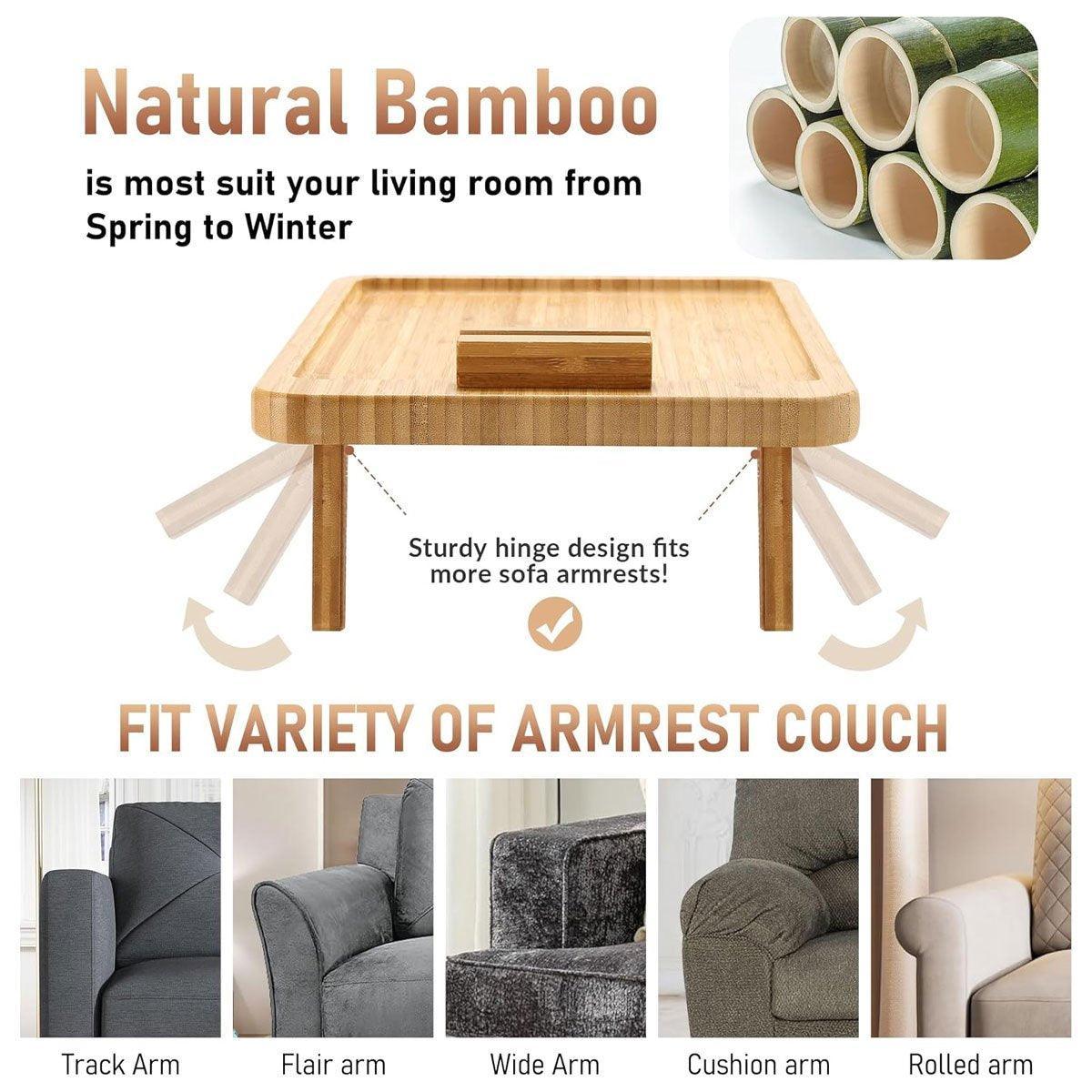 Wooden Lazy Sofa Tray Rotating With Mobile Phone Tablet Holder Plate Breakfast Snack Foldable 5