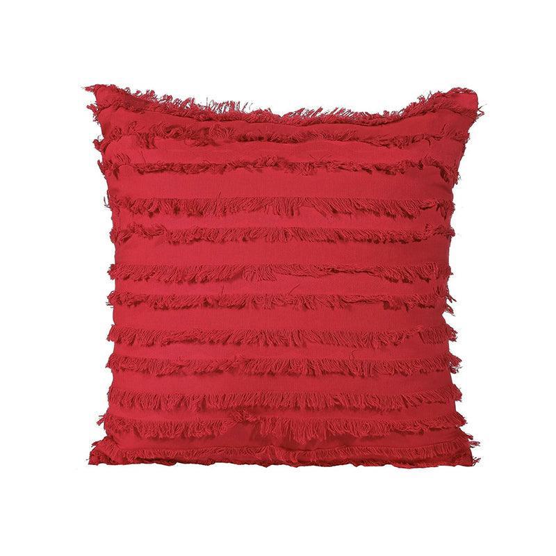 Boho Tassel Fringe Striped Cushion Cover Soft Home Decor Sofa Throw Pillow Case - Grey 14