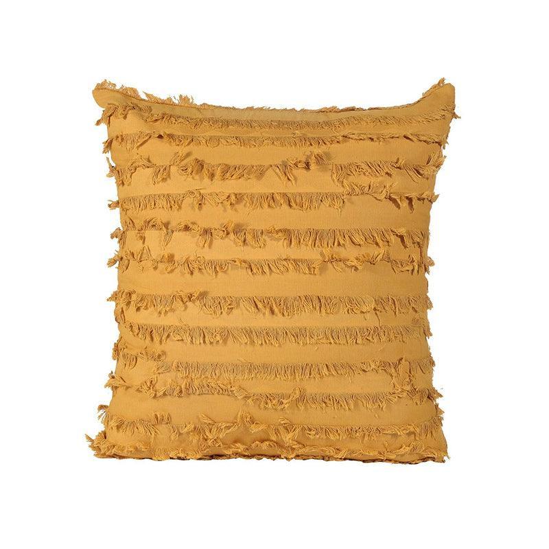 Boho Tassel Fringe Striped Cushion Cover Soft Home Decor Sofa Throw Pillow Case - White 11