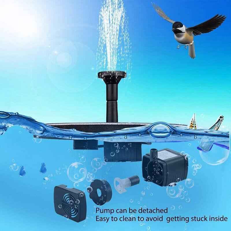 2022 Outdoor Solar Powered Floating Bird Bath Water Fountain Pump Garden Pond Au 3
