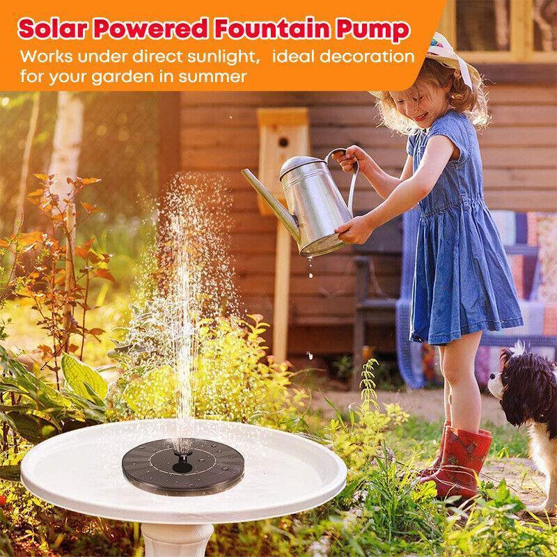 2022 Outdoor Solar Powered Floating Bird Bath Water Fountain Pump Garden Pond Au 4